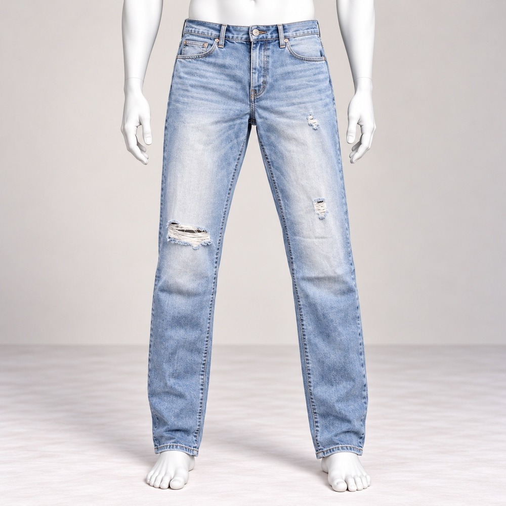 Hollister High Rise Super Skinny Jeans Womens 11R W30 L30 Blue Distressed Denim